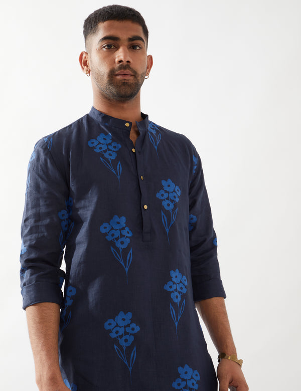ZAYN FARM KURTA - NAVY
