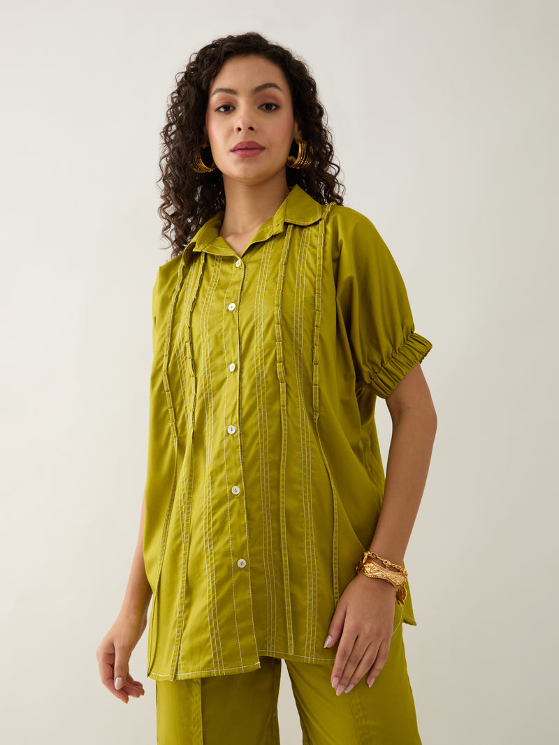 DEMURE SHIRT - LEAF