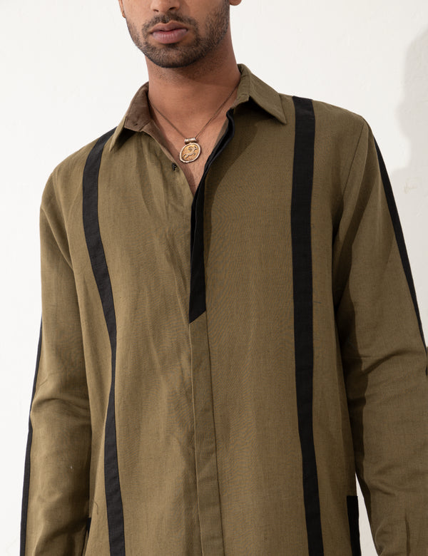 KAIN KURTA - BROWN