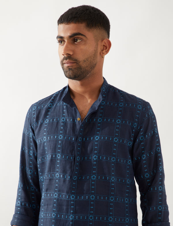 KENT REGAL KURTA - NAVY