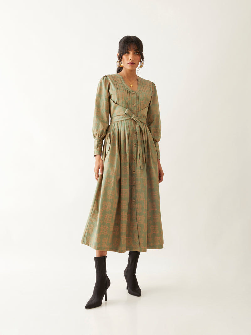 ZEBA DRESS - SAGE