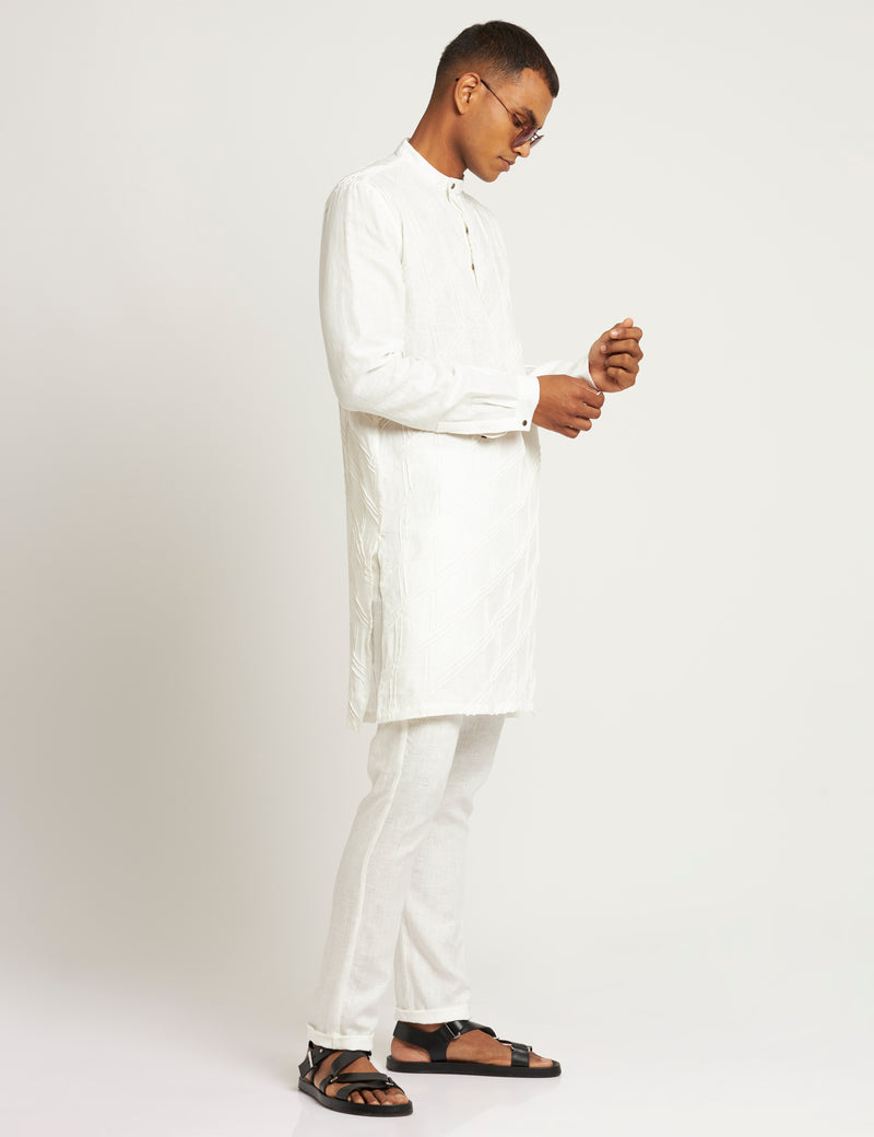 MOGA KURTA - WHITE