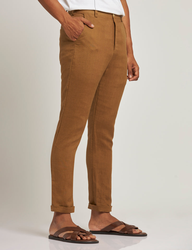 TOCO - TROUSER - GOLDEN BROWN