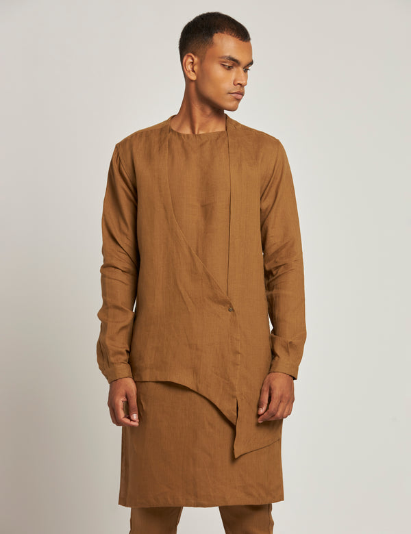 DURG KURTA - GOLDEN BROWN