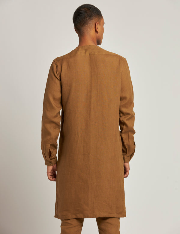 DURG KURTA - GOLDEN BROWN