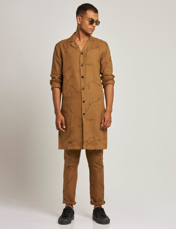 ATTUR KURTA TWIGS - GOLDEN BROWN