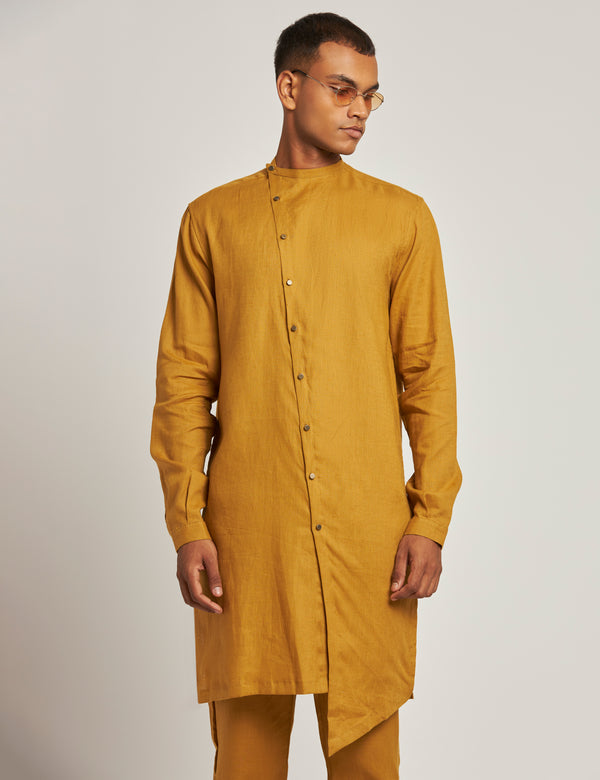 BIDAR KURTA - YELLOW