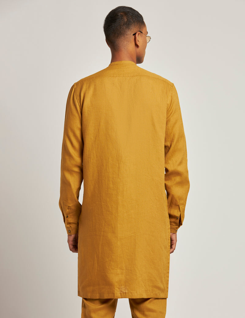 BIDAR KURTA - YELLOW