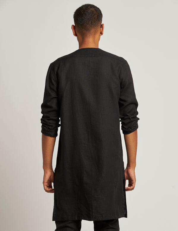 ADIL KURTA- BLACK