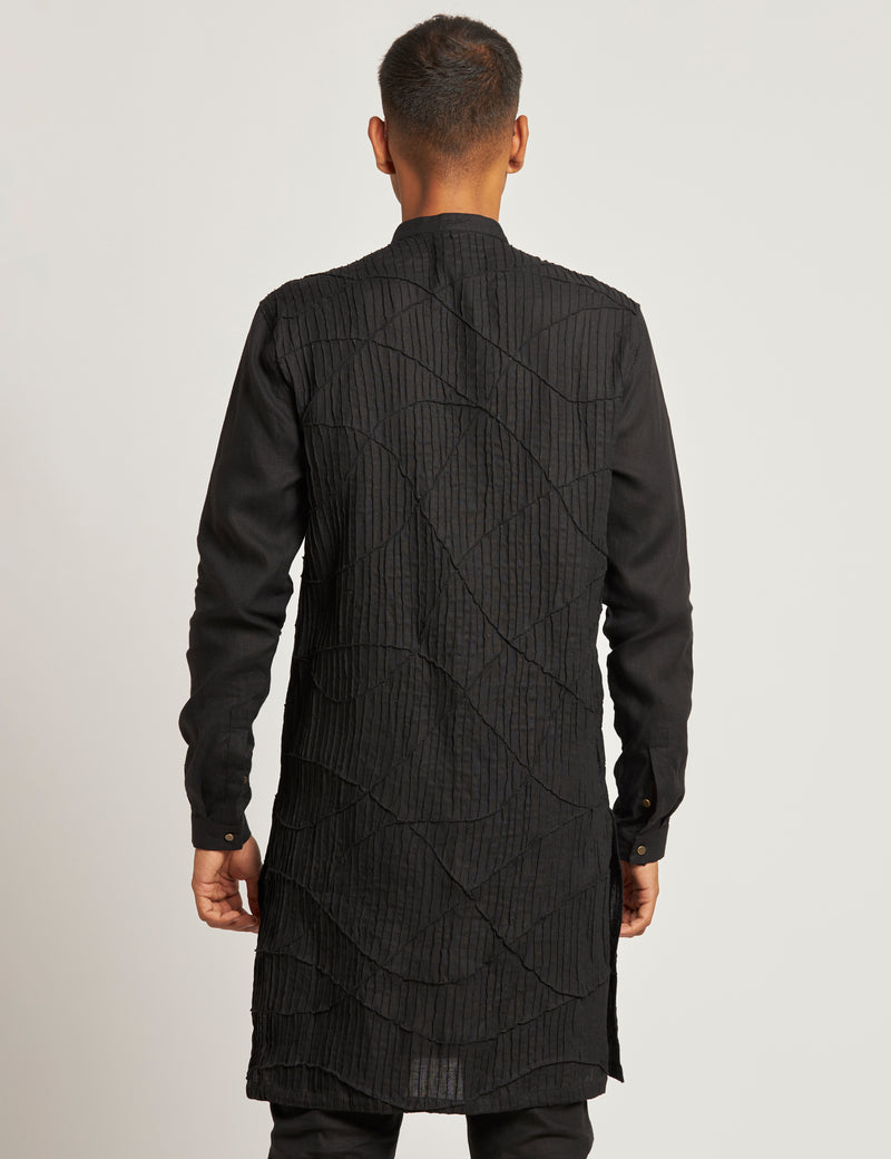 HISAR KURTA - BLACK