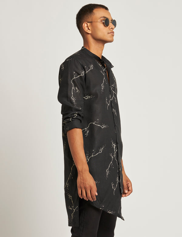 GURUNG - KURTA - TWIGS- BLACK