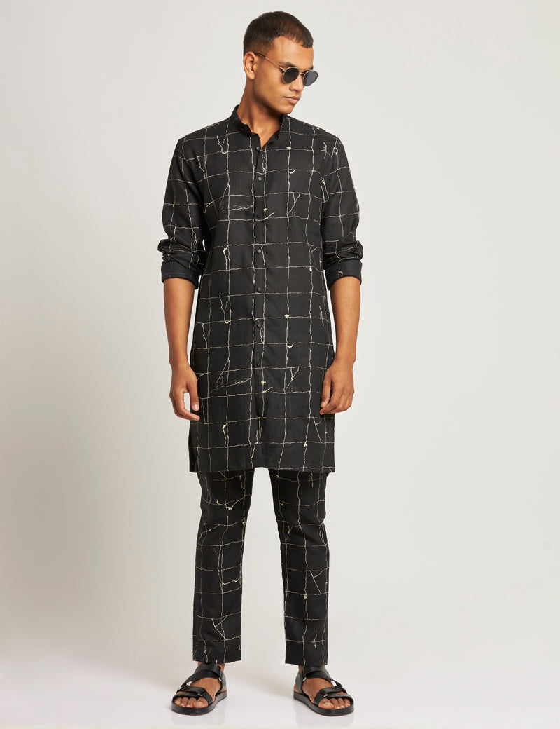 SHERWOOD KURTA TILES - BLACK