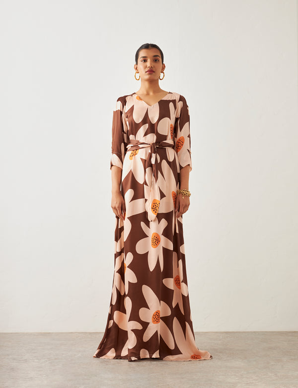 ESPANA DRESS - QUEEN BROWN