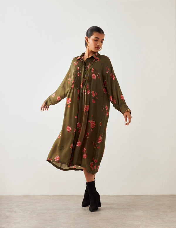 RUMI DRESS - LILY GREEN