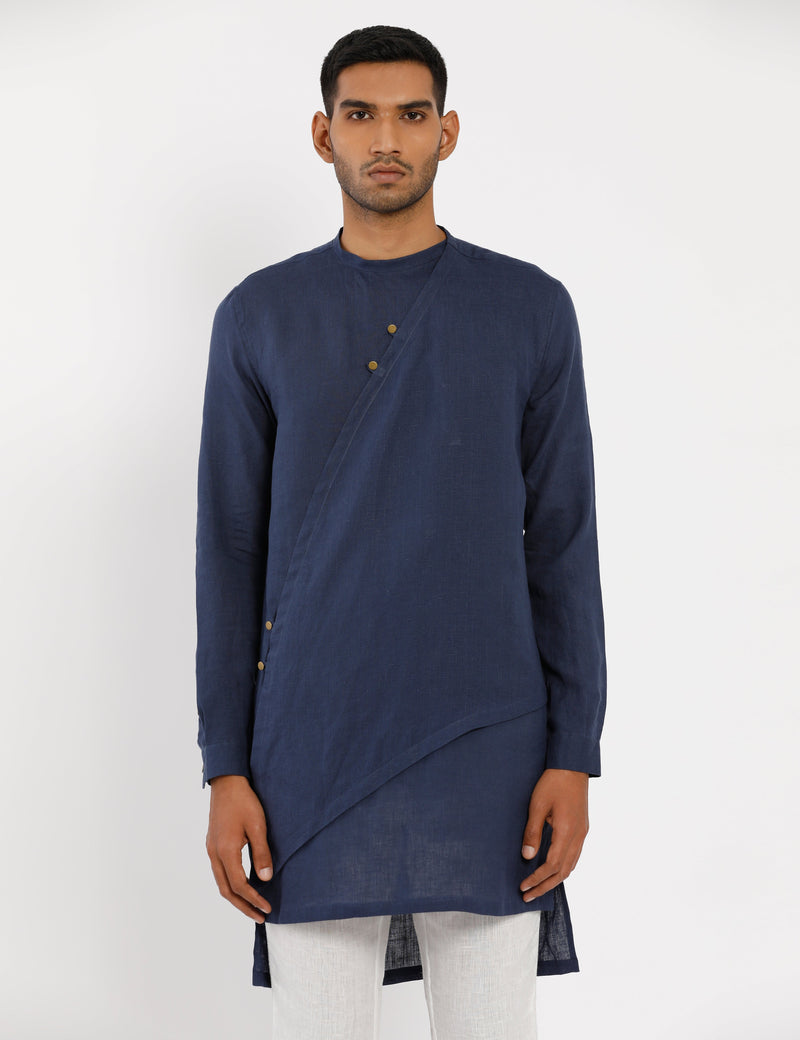 LIAM KURTA SET- NAVY