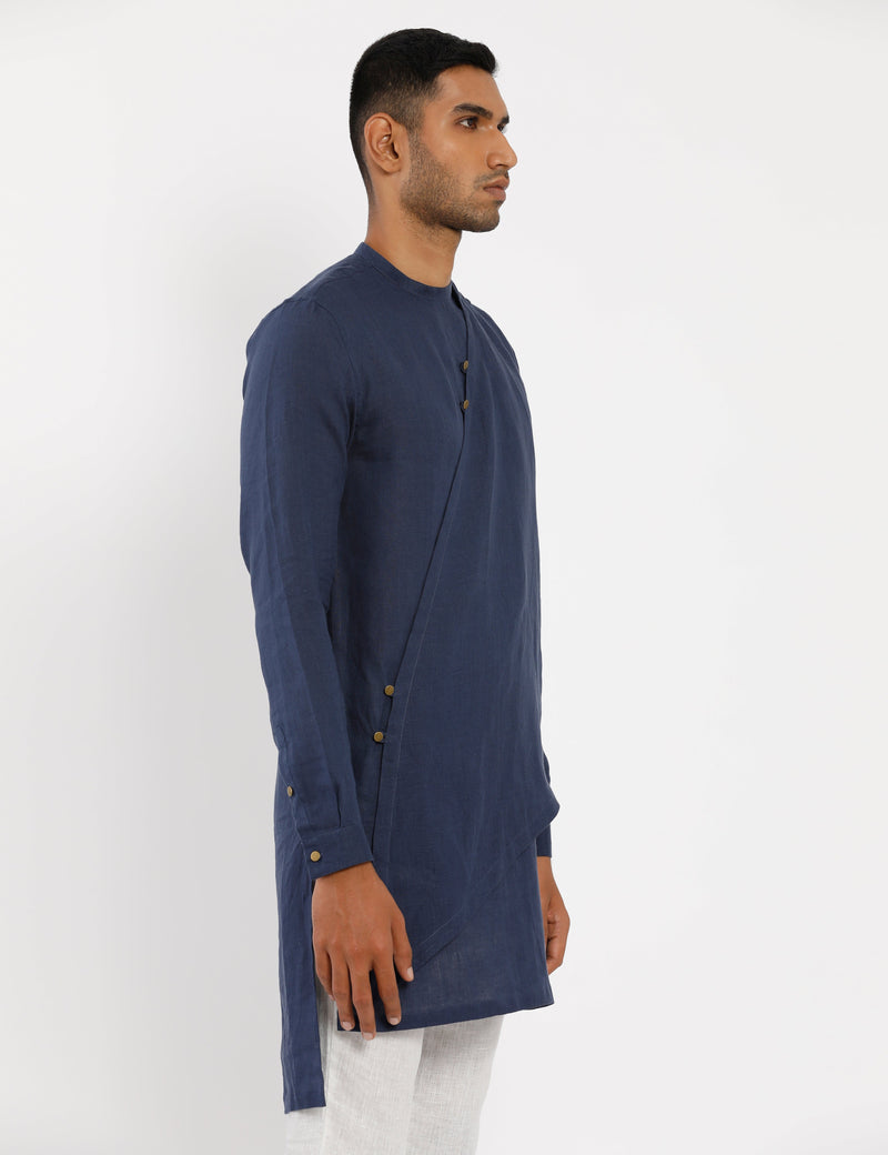 LIAM KURTA SET- NAVY