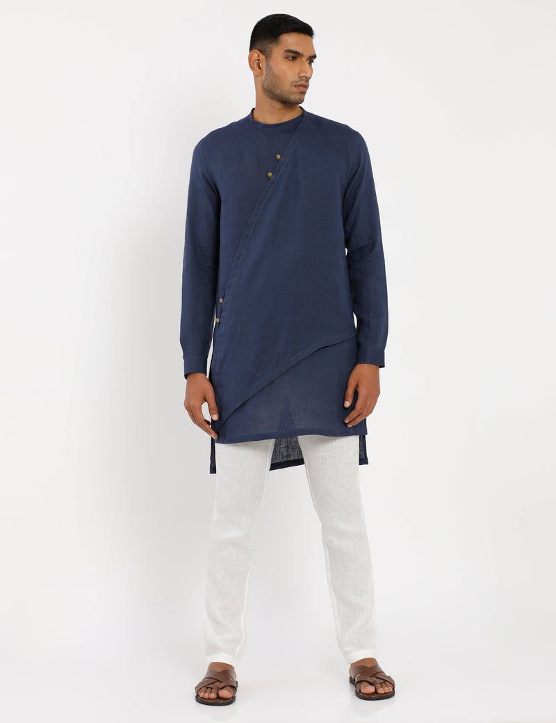 LIAM KURTA SET- NAVY