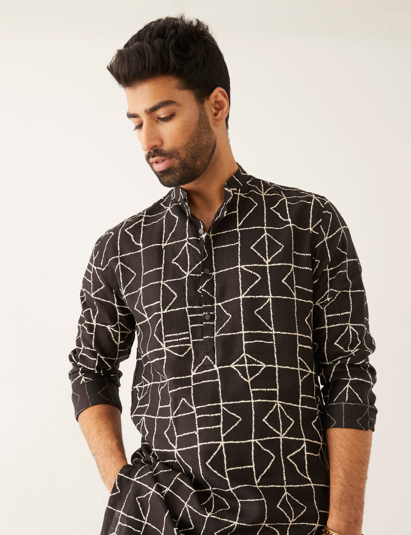 HALLES - FUZZ - KURTA - BLACK