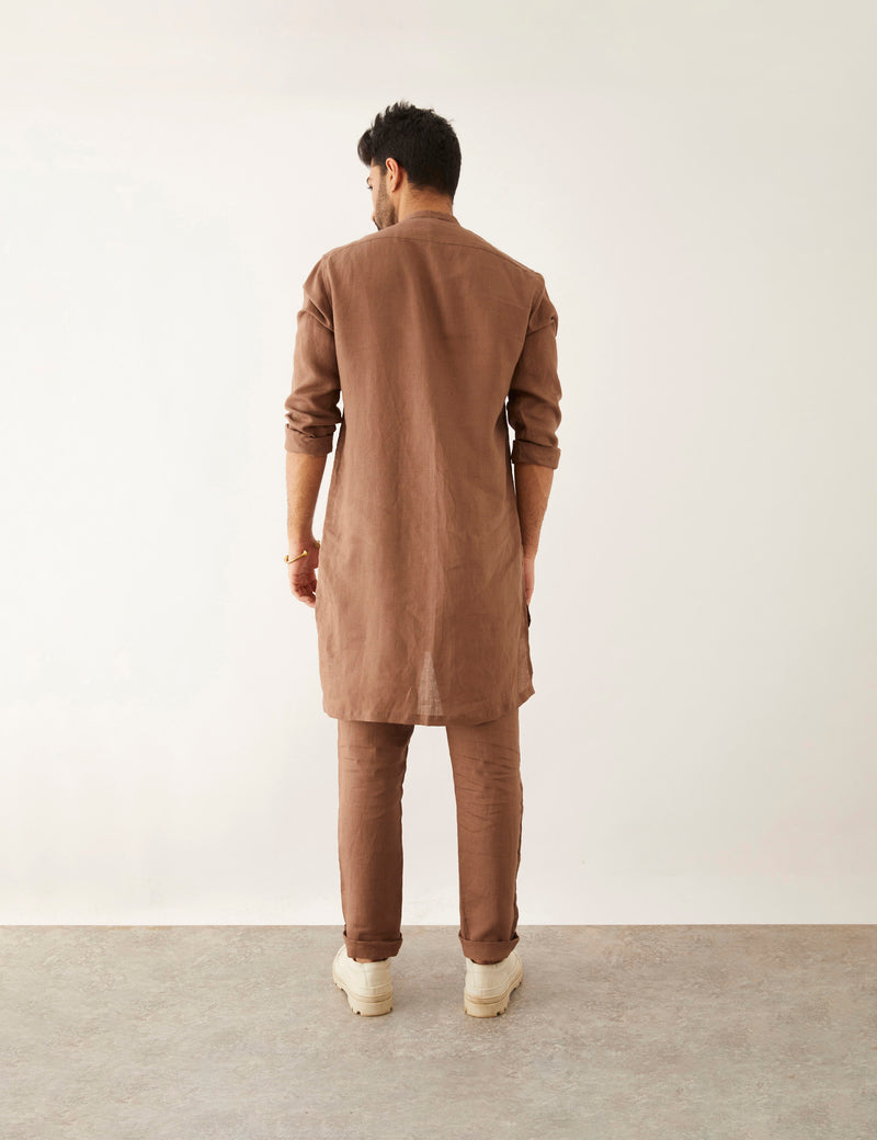 DRISS - KURTA - SET - BROWN