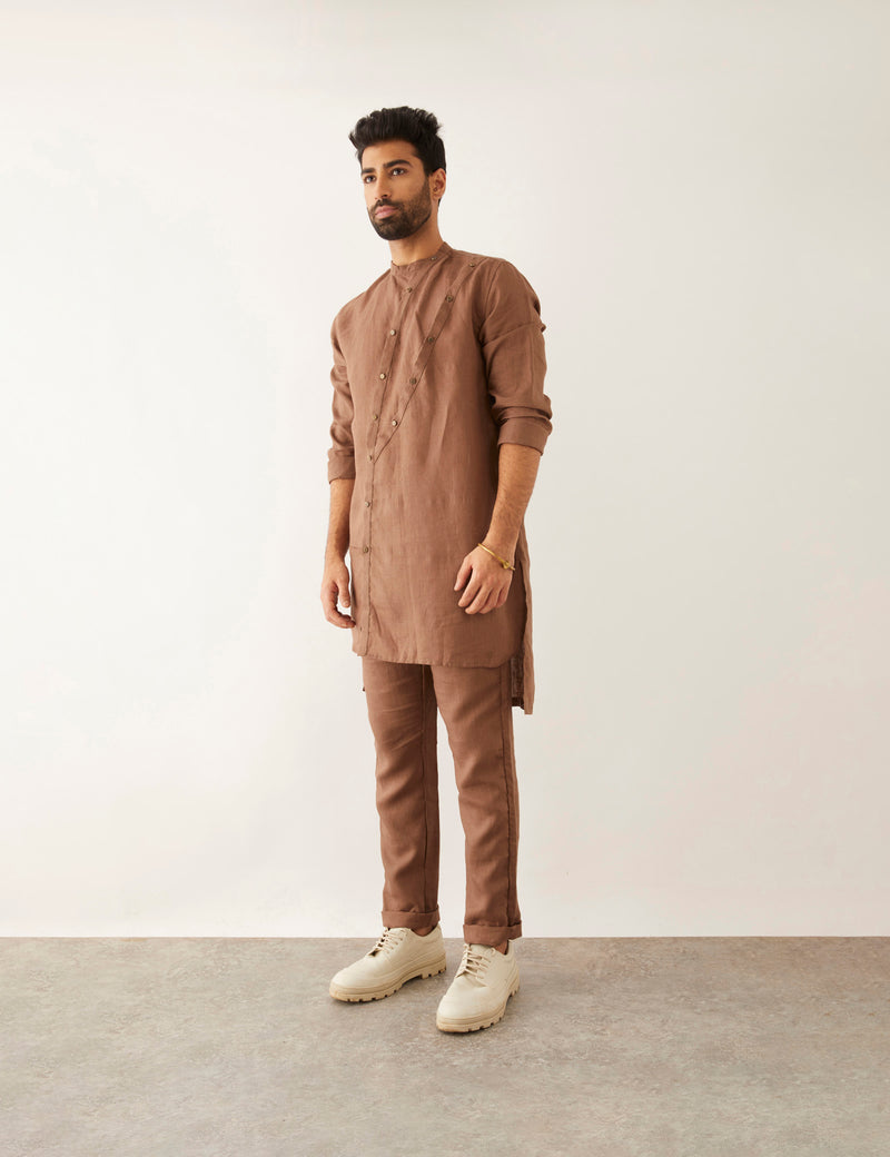 DRISS - KURTA - SET - BROWN