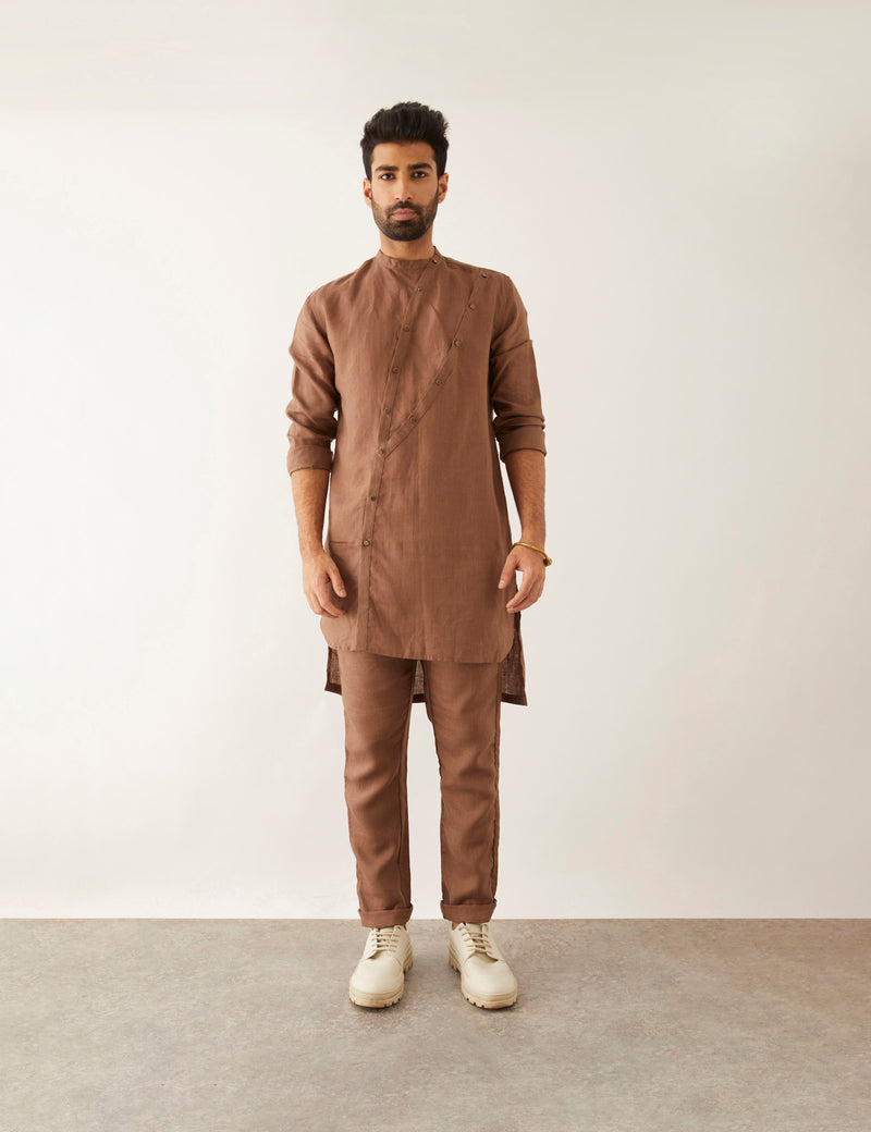 DRISS - KURTA - SET - BROWN