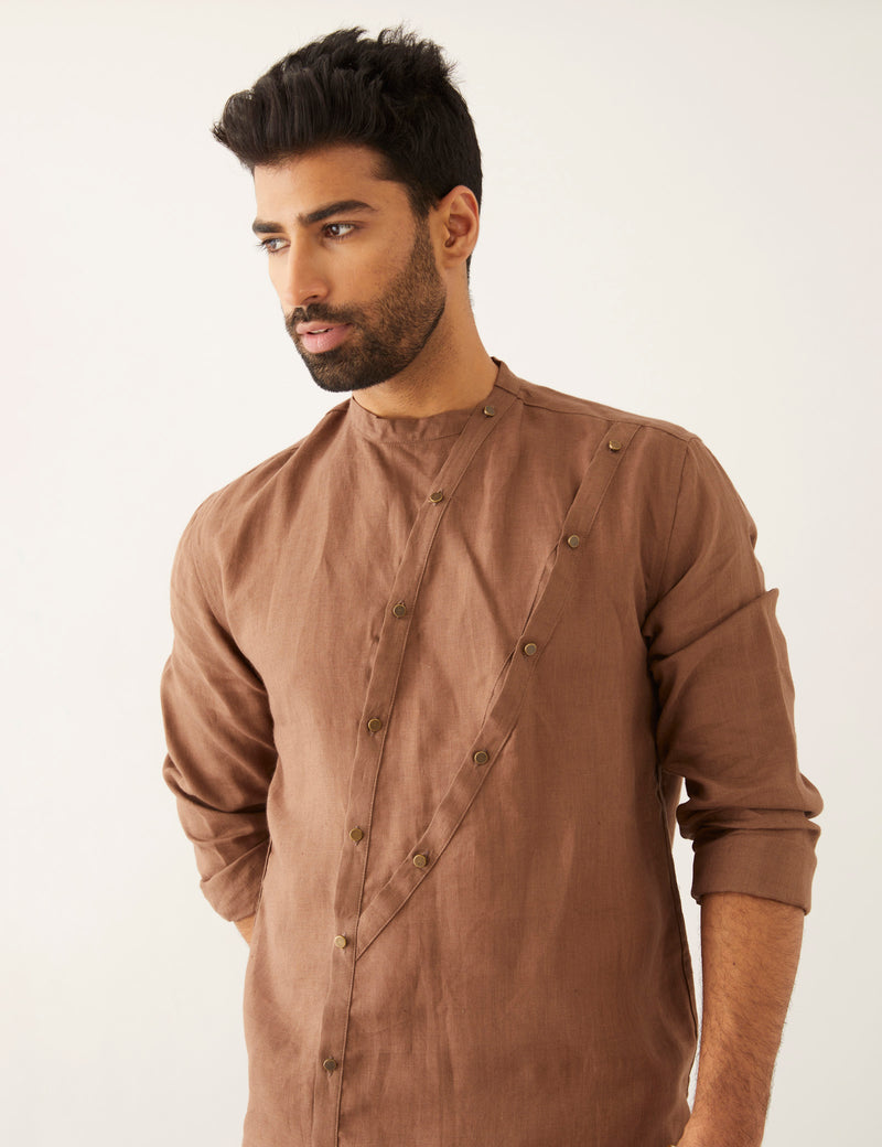 DRISS - KURTA - SET - BROWN