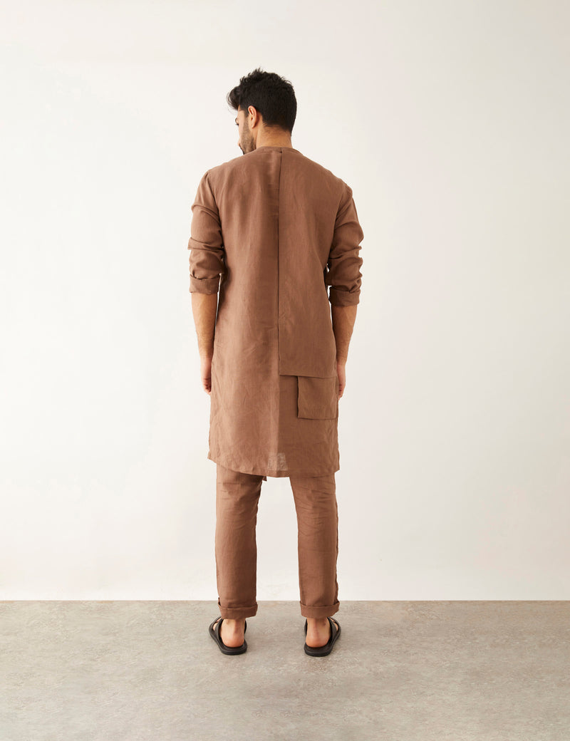 YAM - KURTA - SET - BROWN