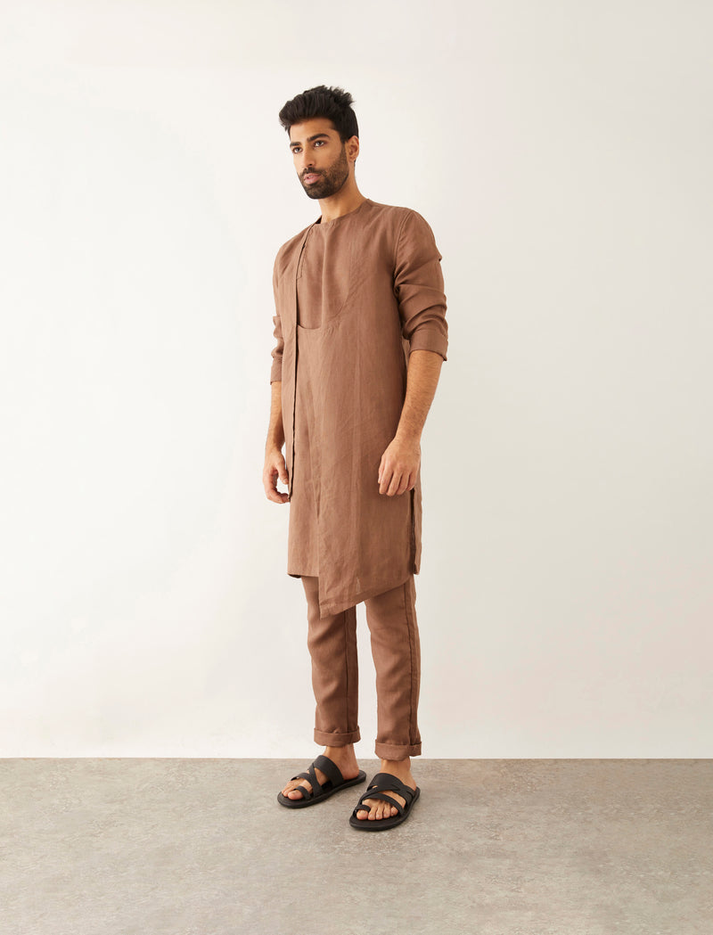 YAM - KURTA - SET - BROWN