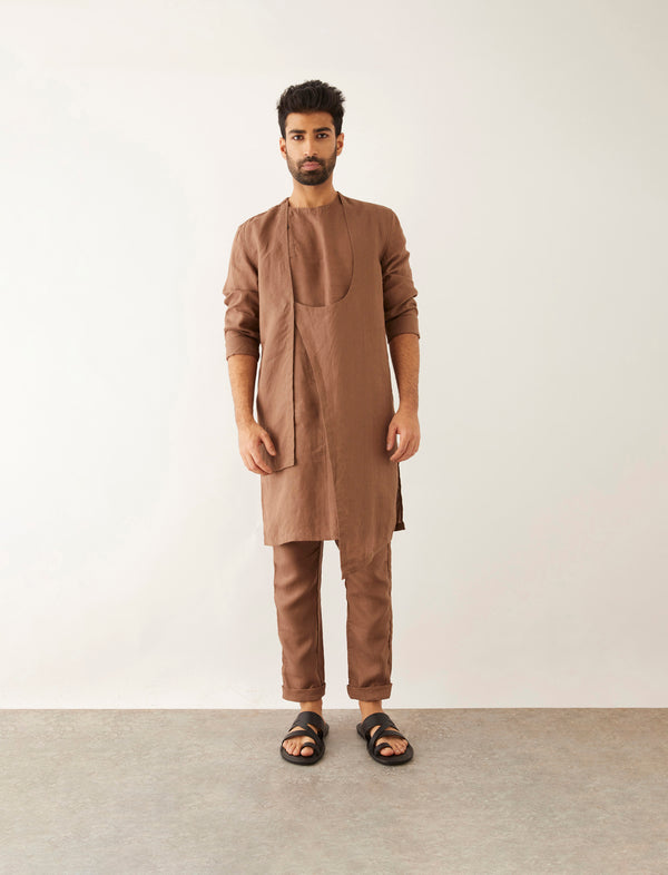 YAM - KURTA - SET - BROWN