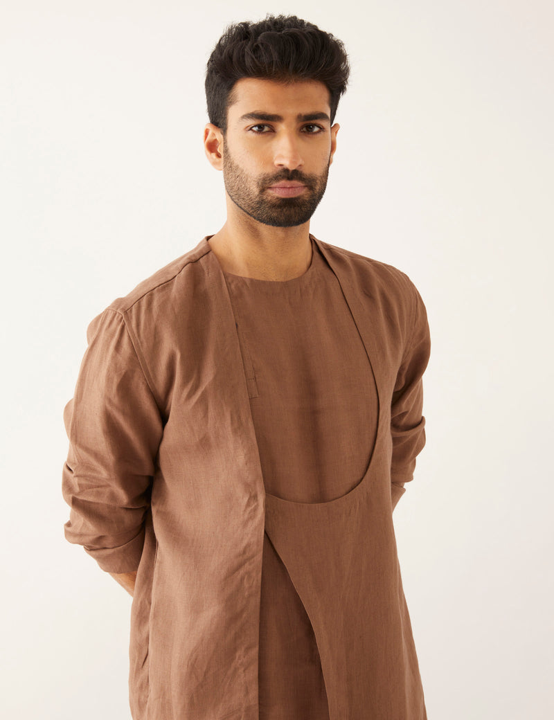 YAM - KURTA - SET - BROWN