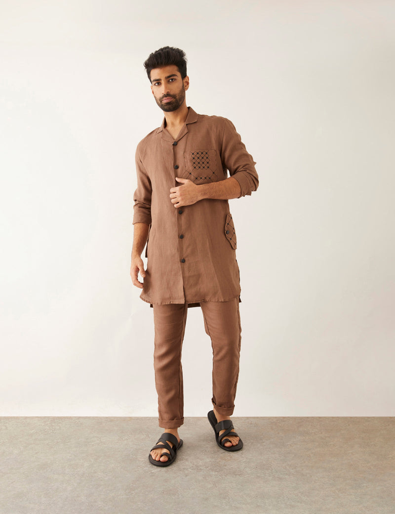 BAB - SHIRT - SET - BROWN