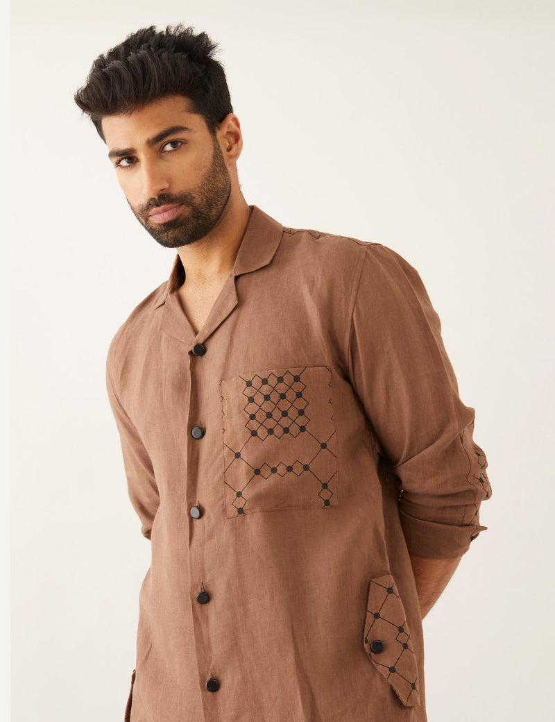 BAB - SHIRT - SET - BROWN