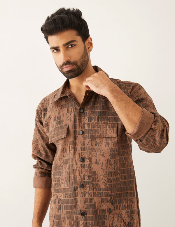 SERRY - DOMINOS - KURTA - BROWN