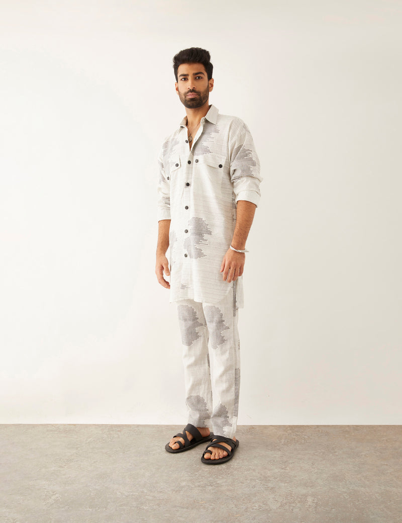 CAI BINARY KURTA - WHITE