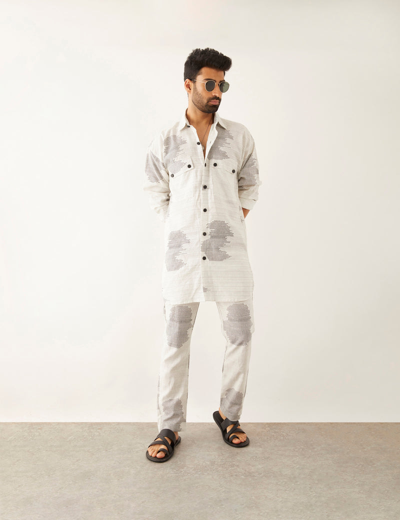 CAI BINARY KURTA - WHITE