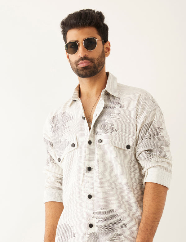 CAI BINARY KURTA - WHITE